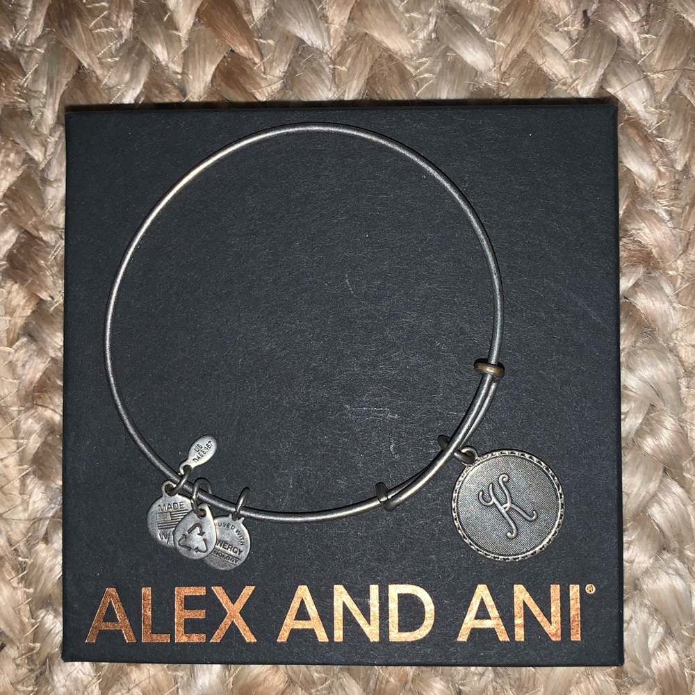 ALEX AND ANI charm bracelet- Initial K